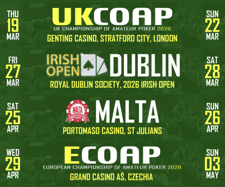 UKCOAP, Irish, Malta and ECOAP confirmed for 2026